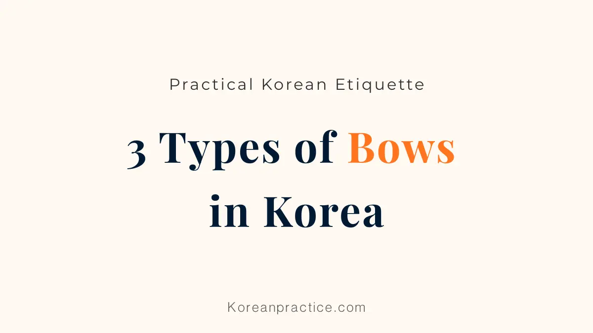 Bow in Korean Culture