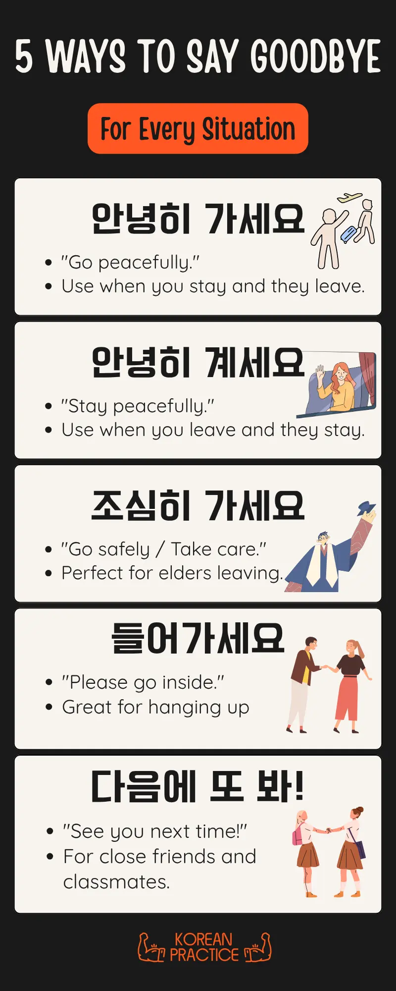 how do you say goodbye in korean