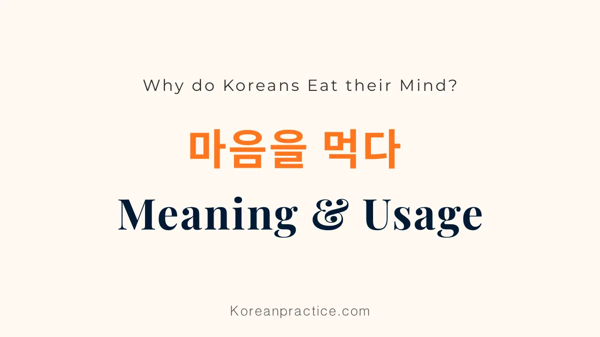 마음을 먹다 meaning