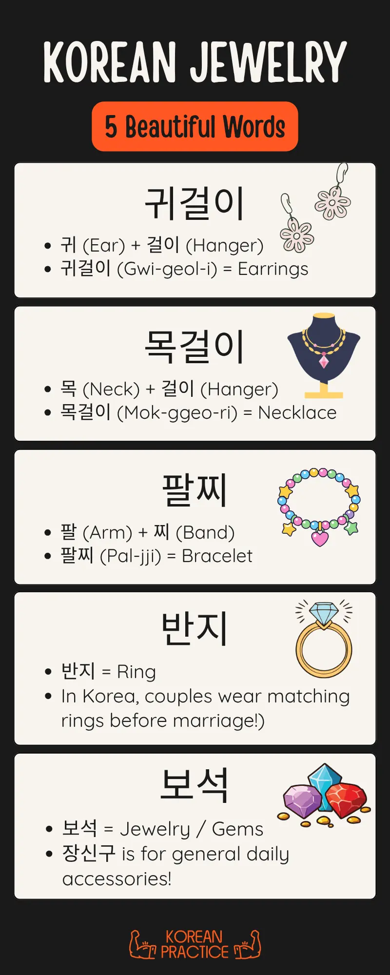 Jewelry in Korean